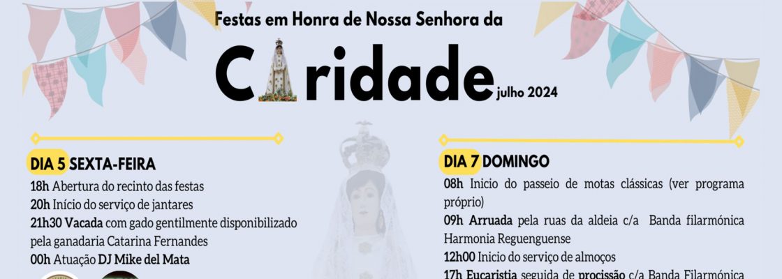 Arquivado: Festas em Honra de Nossa Senhora da Caridade – Julho 2024