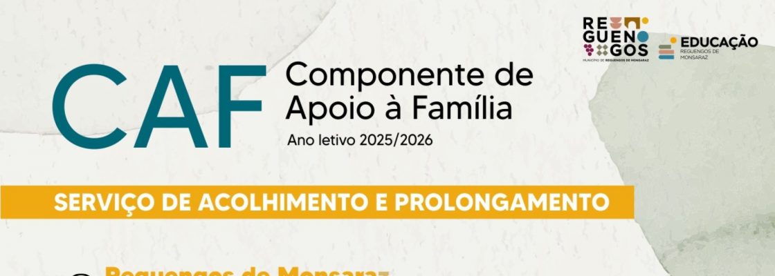 Inscrições na CAF para o ano letivo 2025/2026